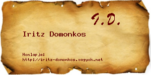 Iritz Domonkos névjegykártya